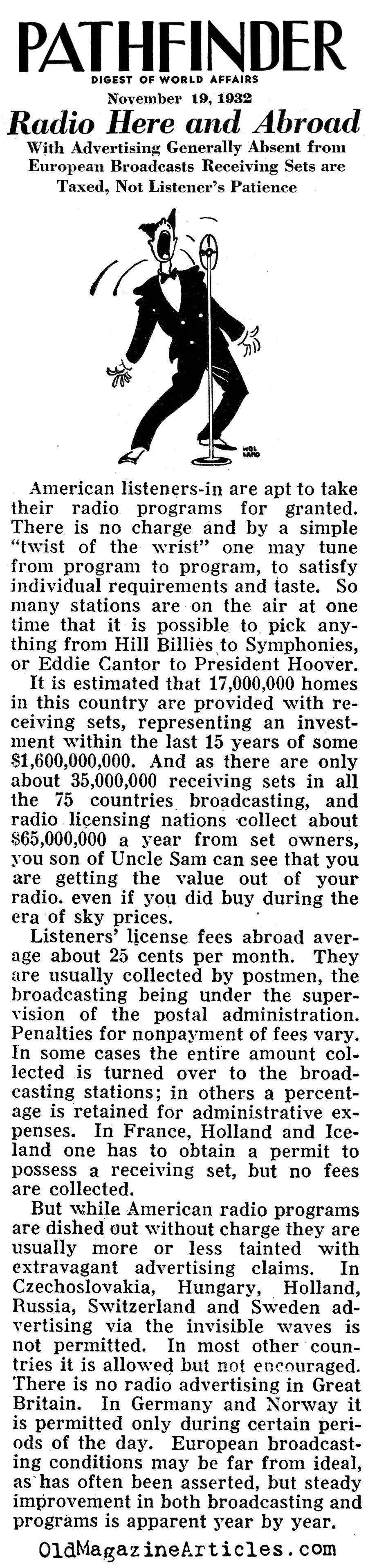 ''Radio Here and Abroad'' (Pathfinder Magazine, 1932)