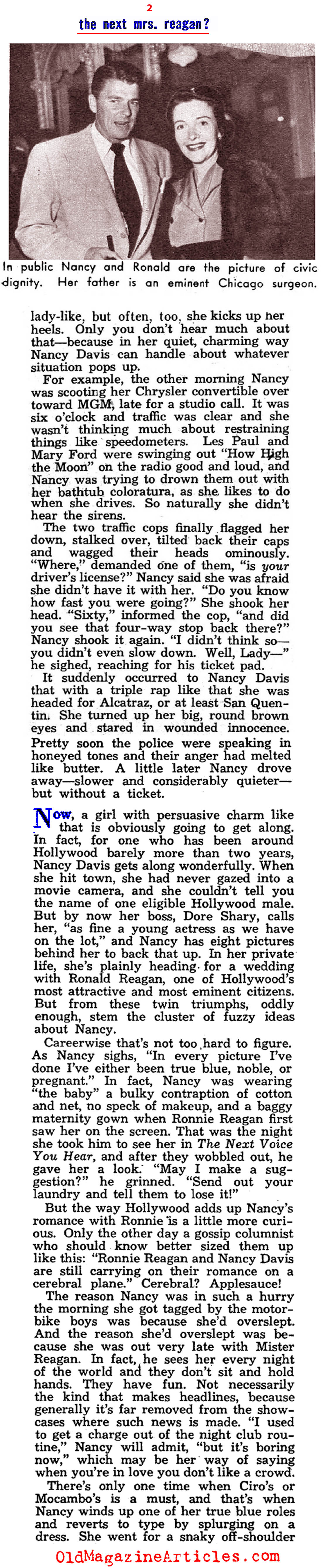The Young Nancy Reagan (Modern Screen, 1951) 