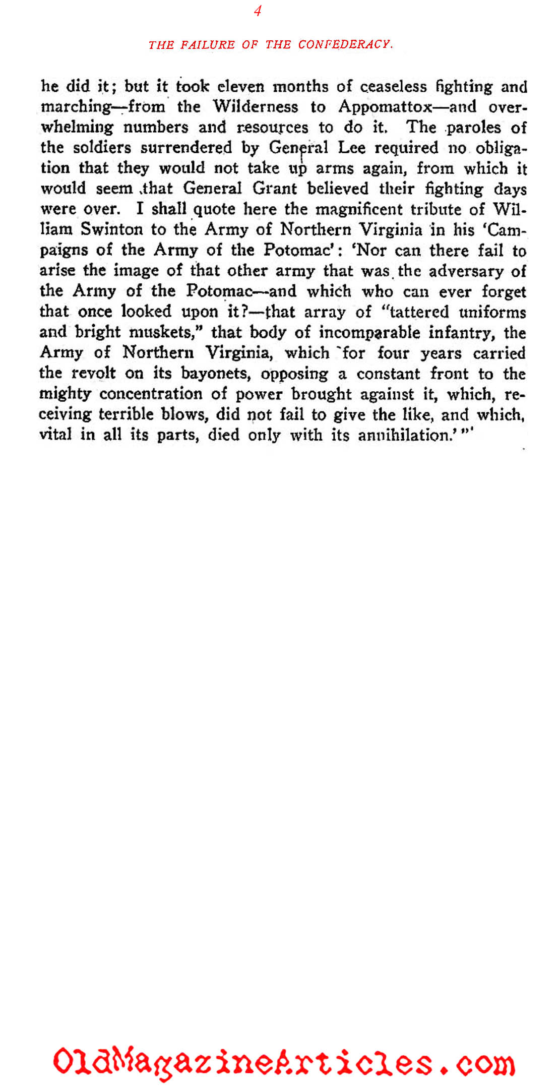 The Rebel Conscription Problem (Confederate Veteran Magazine, 1918)