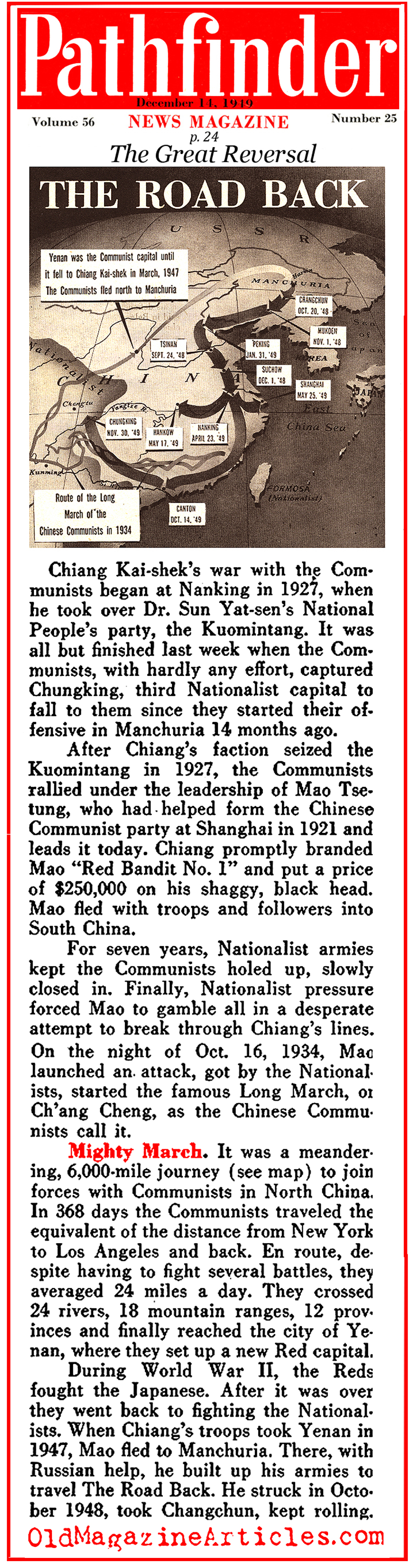 Reversals for Chiang Kai-shek (Pathfinder Magazine, 1949)