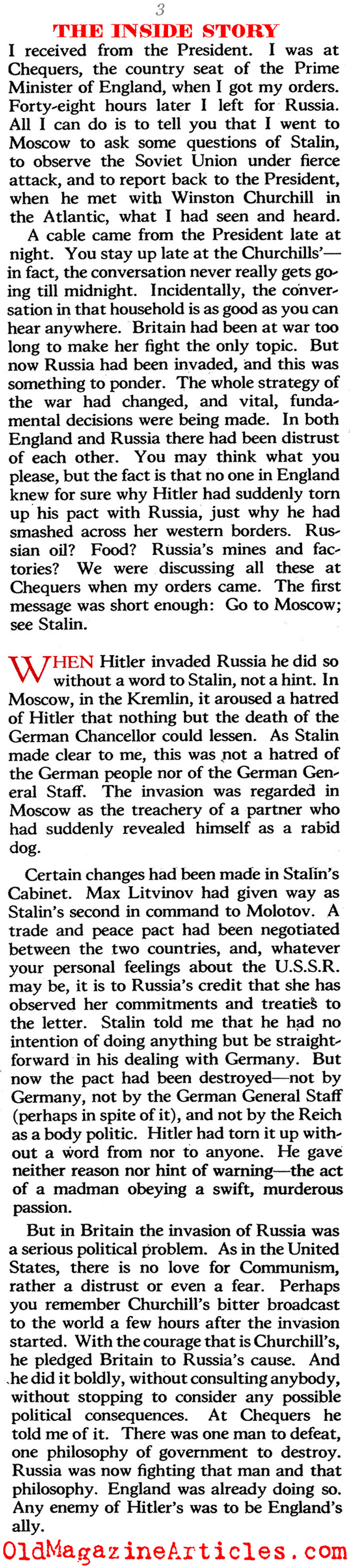 Harry Hopkins and Stalin (The American Magazine, 1941)