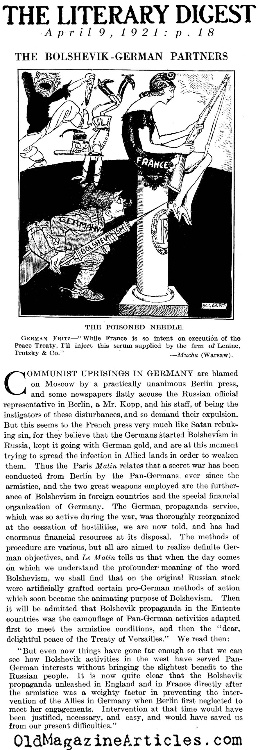 Communists in Germany (Literary Digest, 1921)