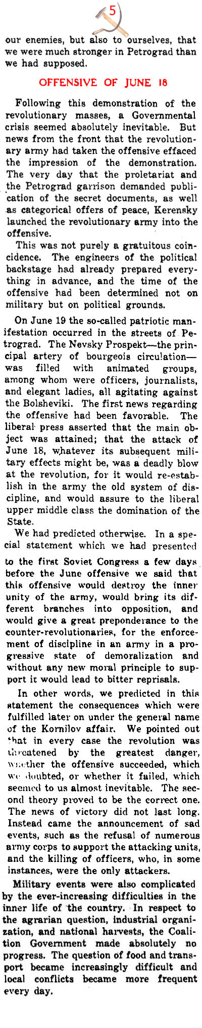 ''How We Made the October Revolution'' (New York Times, 1919)