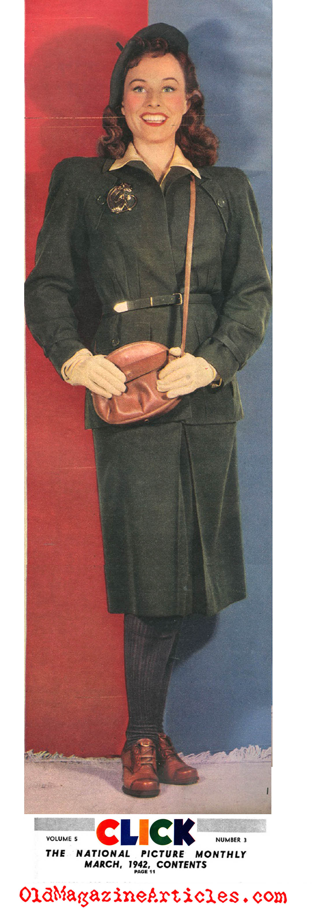 Paulette Goddard in Uniform (Click Magazine, 1942)