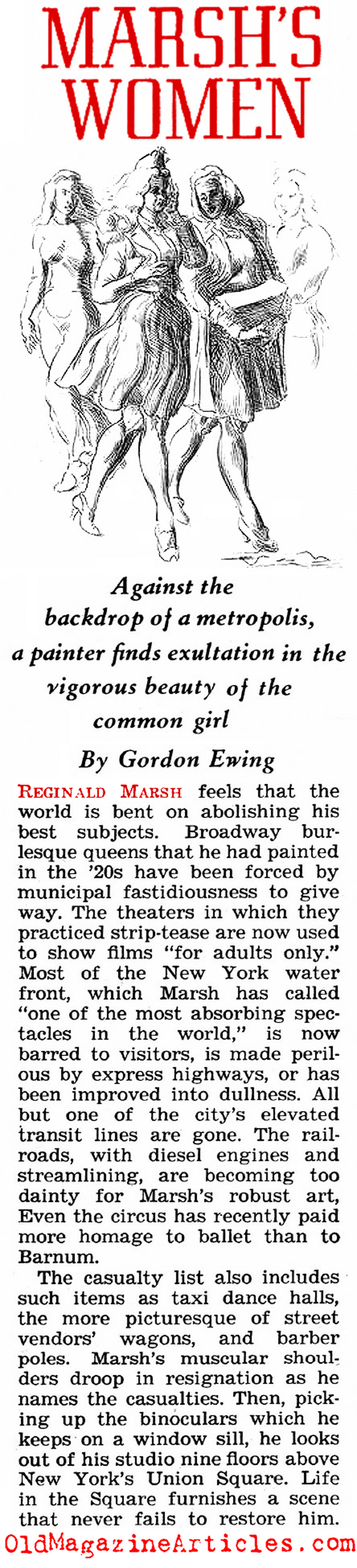 The Women of Reginald Marsh ('47 Magazine)
