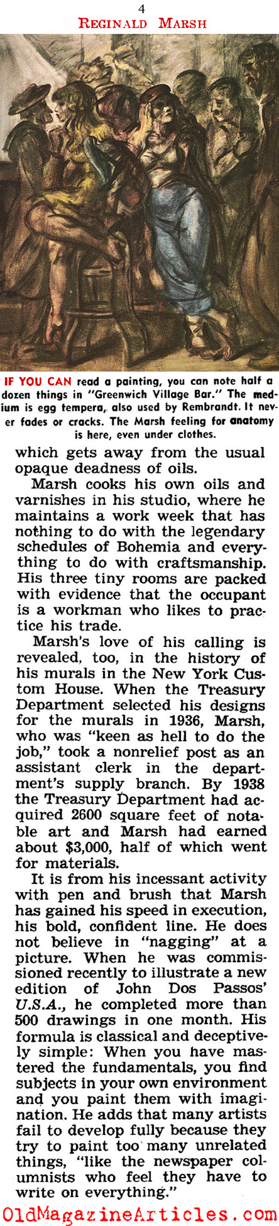 The Women of Reginald Marsh ('47 Magazine)
