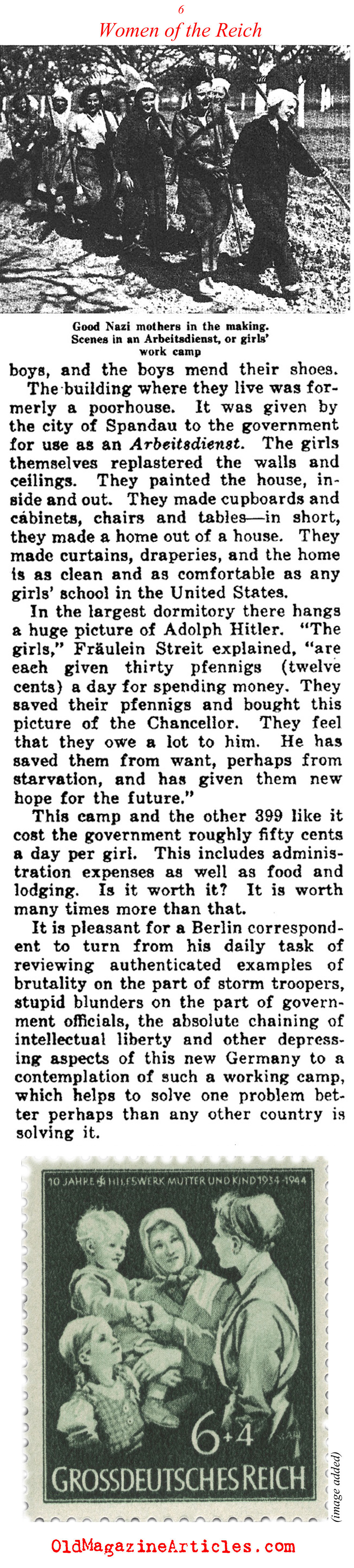 A Woman's Place Within the Third Reich (Collier's Magazine, 1933)