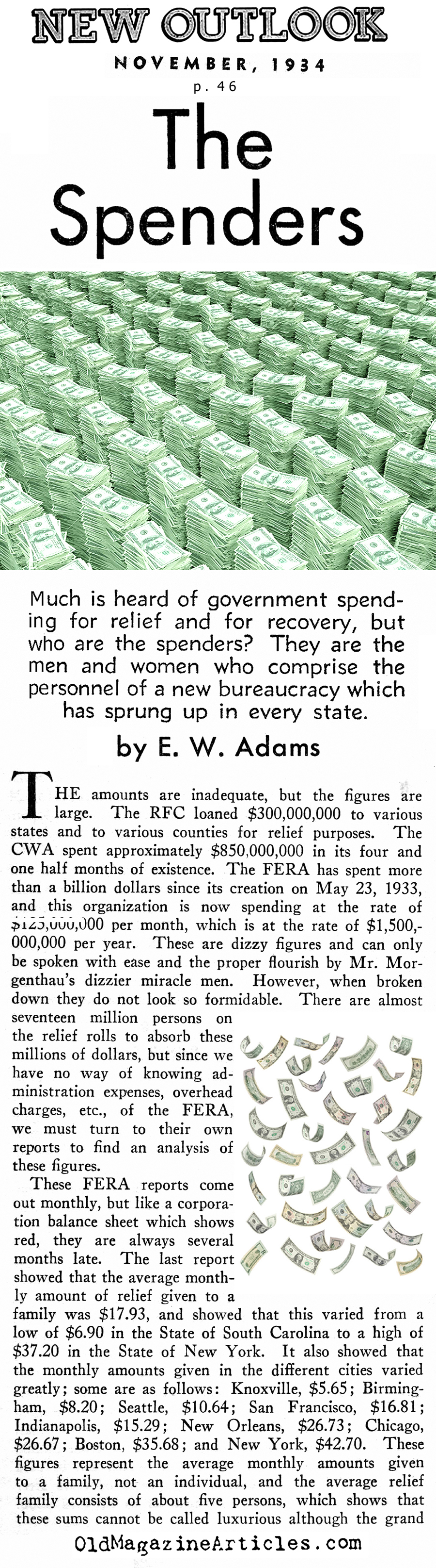 The Big Spenders in Washington (New Outlook Magazine, 1934)