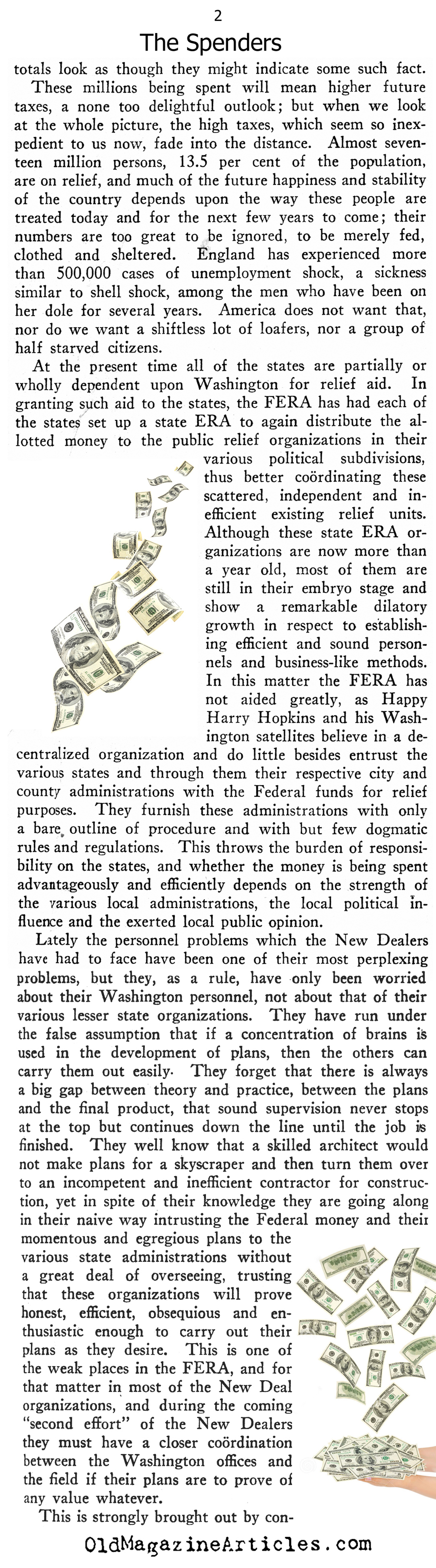 The Big Spenders in Washington (New Outlook Magazine, 1934)