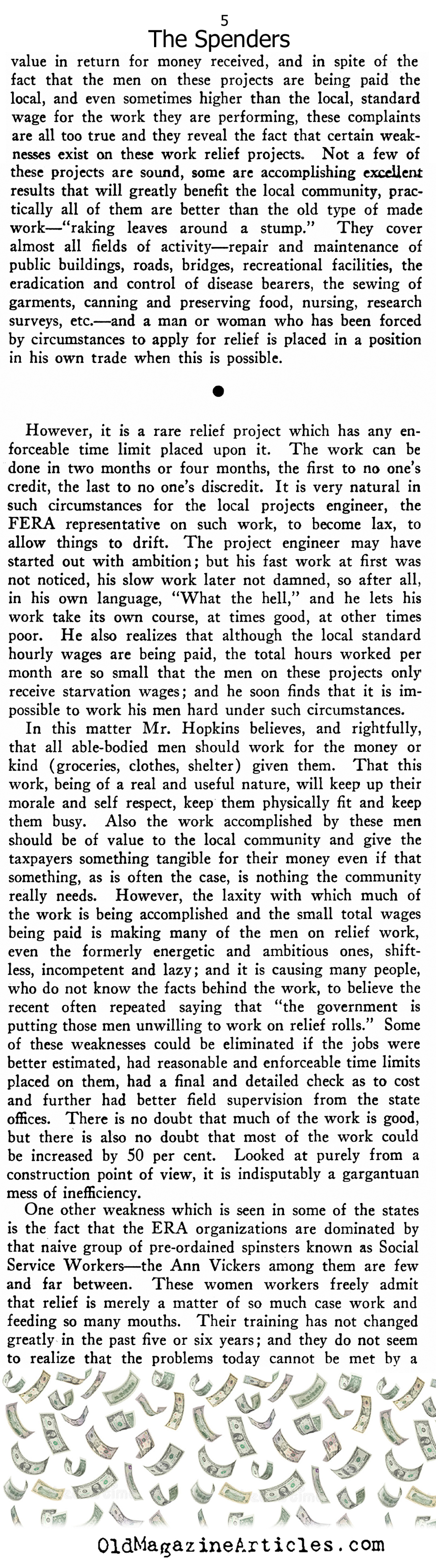 The Big Spenders in Washington (New Outlook Magazine, 1934)