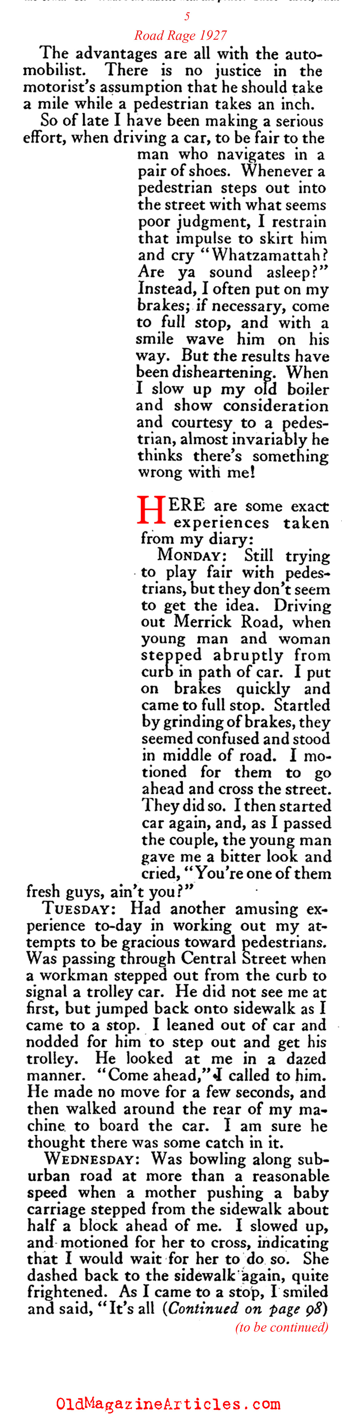 1920s Road Rage (The American Magazine, 1927)