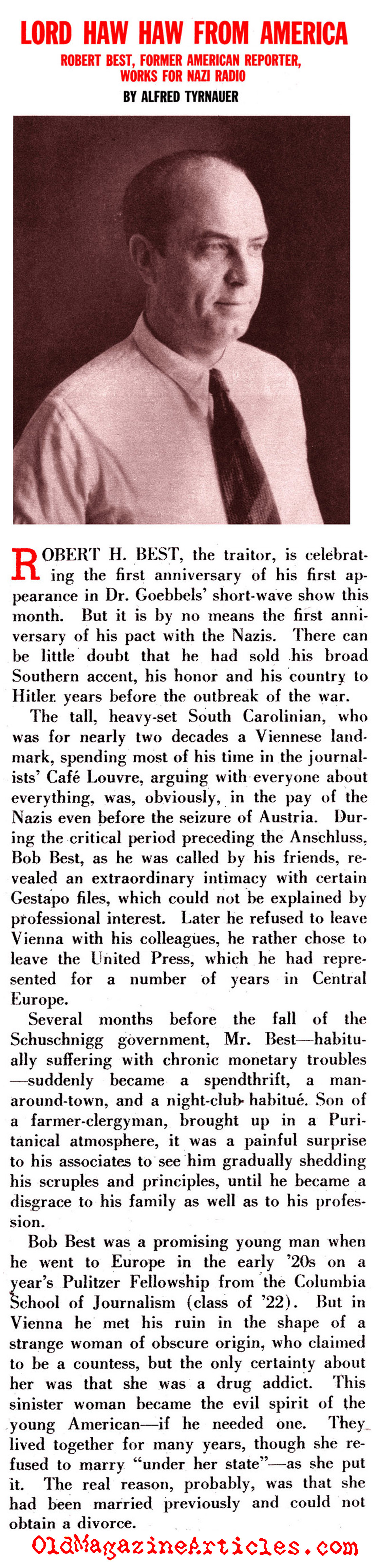 Robert Best of South Carolina (Pic Magazine, 1943)