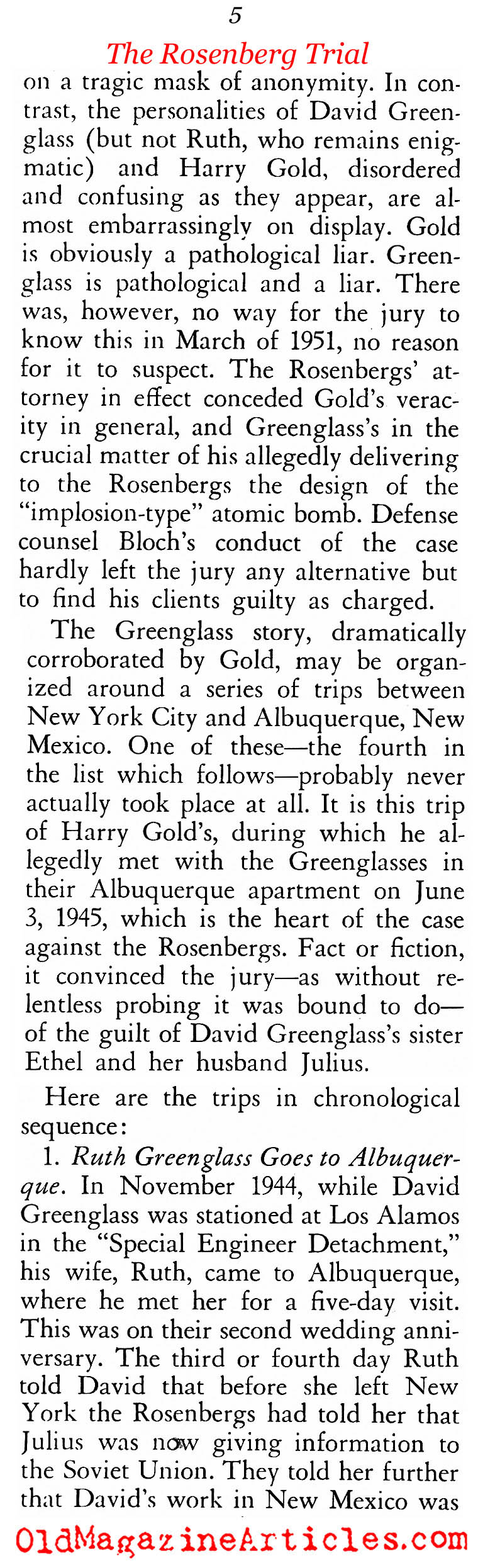 A Second Look At The Rosenberg Trial (American Opinion, 1966, 1967)