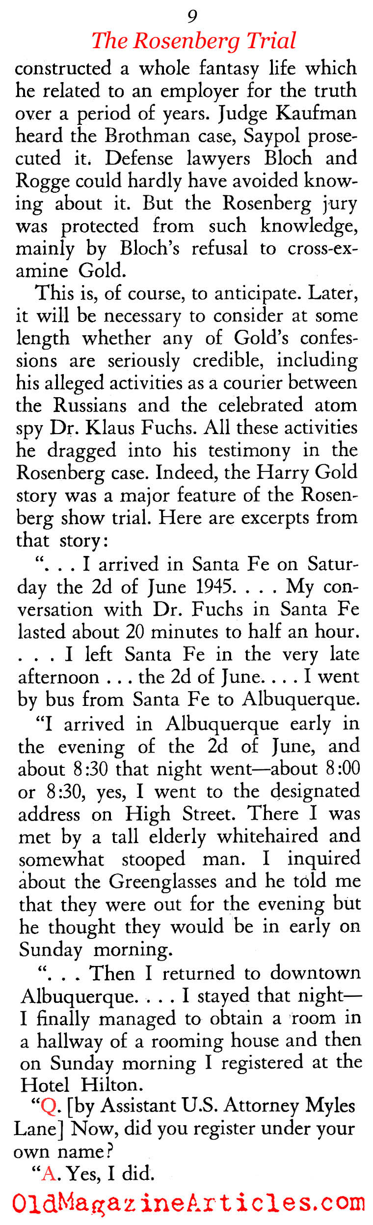 A Second Look At The Rosenberg Trial (American Opinion, 1966, 1967)