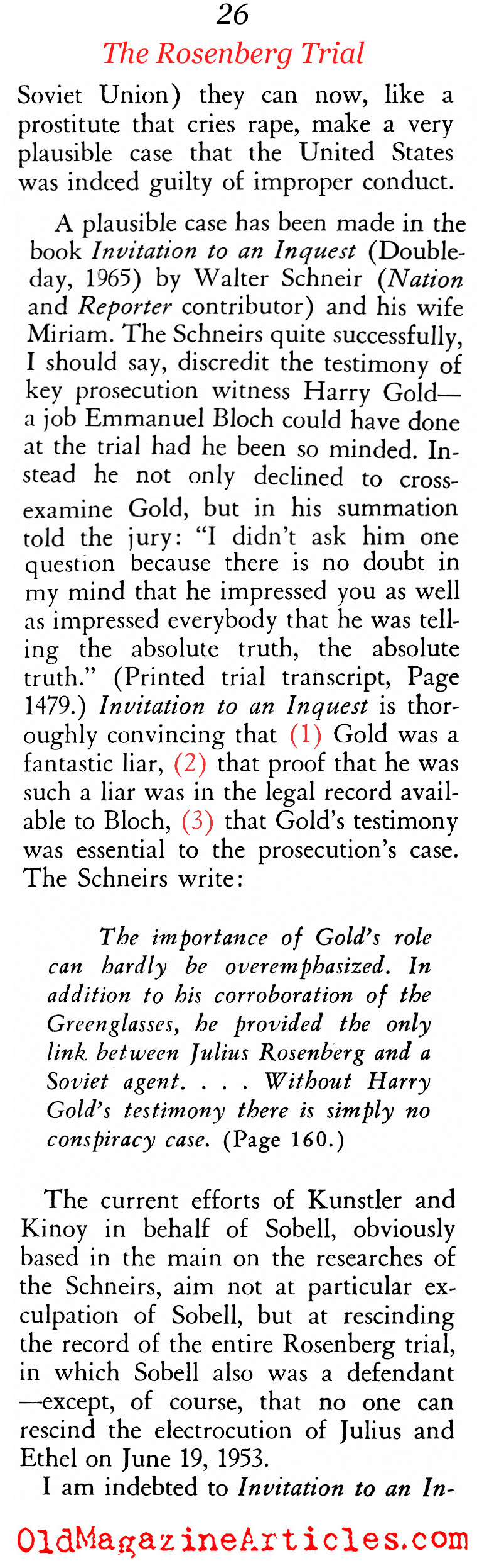 A Second Look At The Rosenberg Trial (American Opinion, 1966, 1967)