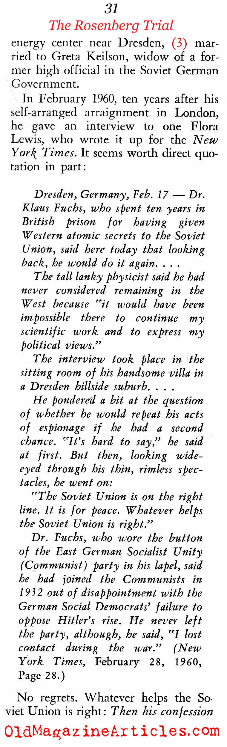 A Second Look At The Rosenberg Trial (American Opinion, 1966, 1967)