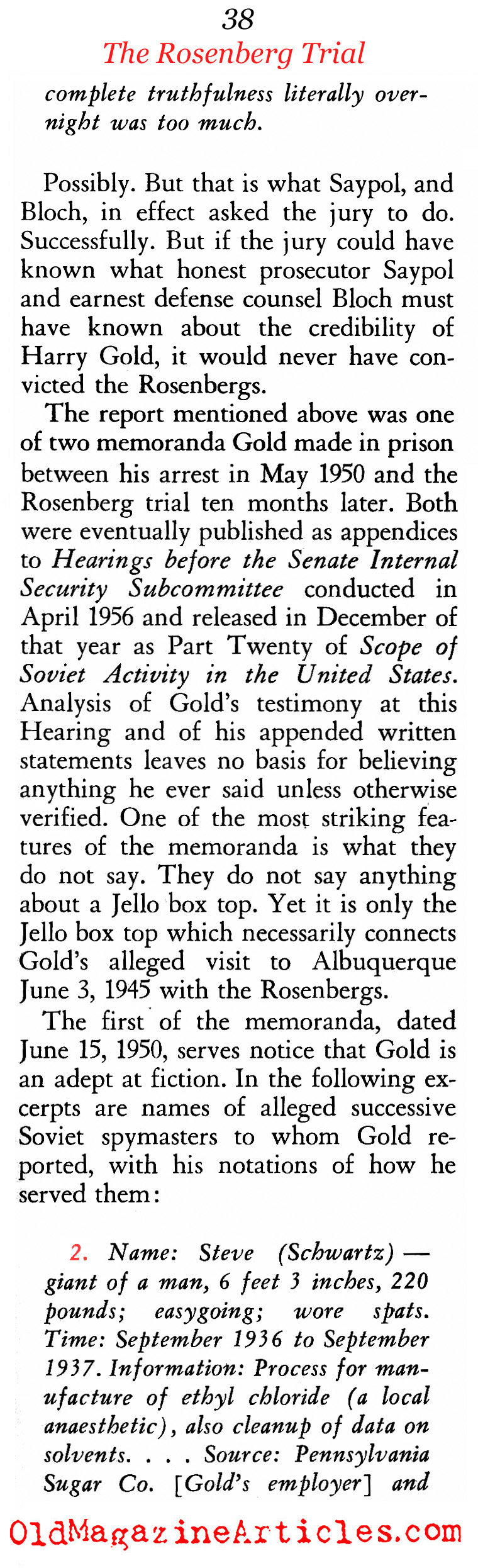 A Second Look At The Rosenberg Trial (American Opinion, 1966, 1967)