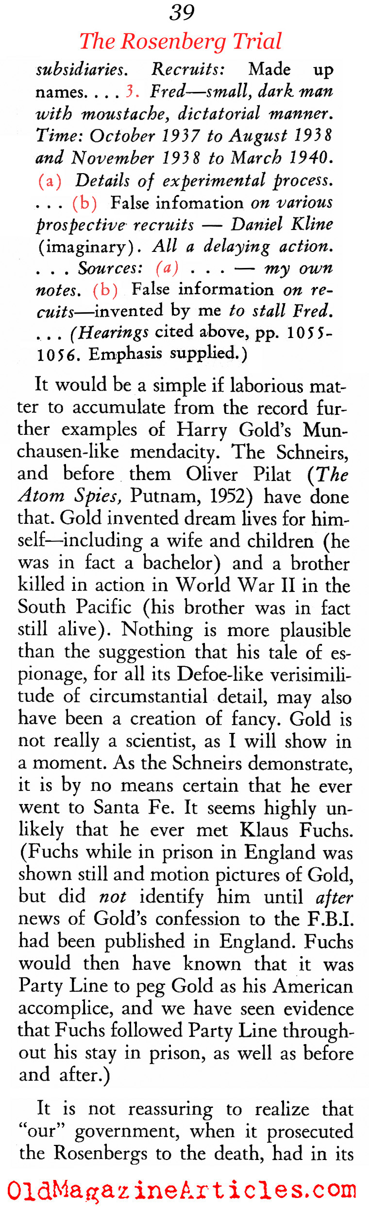 A Second Look At The Rosenberg Trial (American Opinion, 1966, 1967)