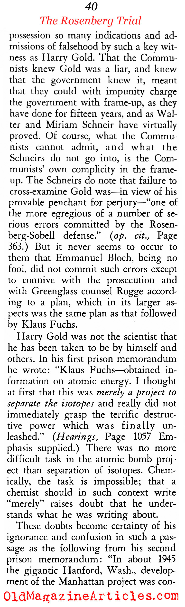 A Second Look At The Rosenberg Trial (American Opinion, 1966, 1967)