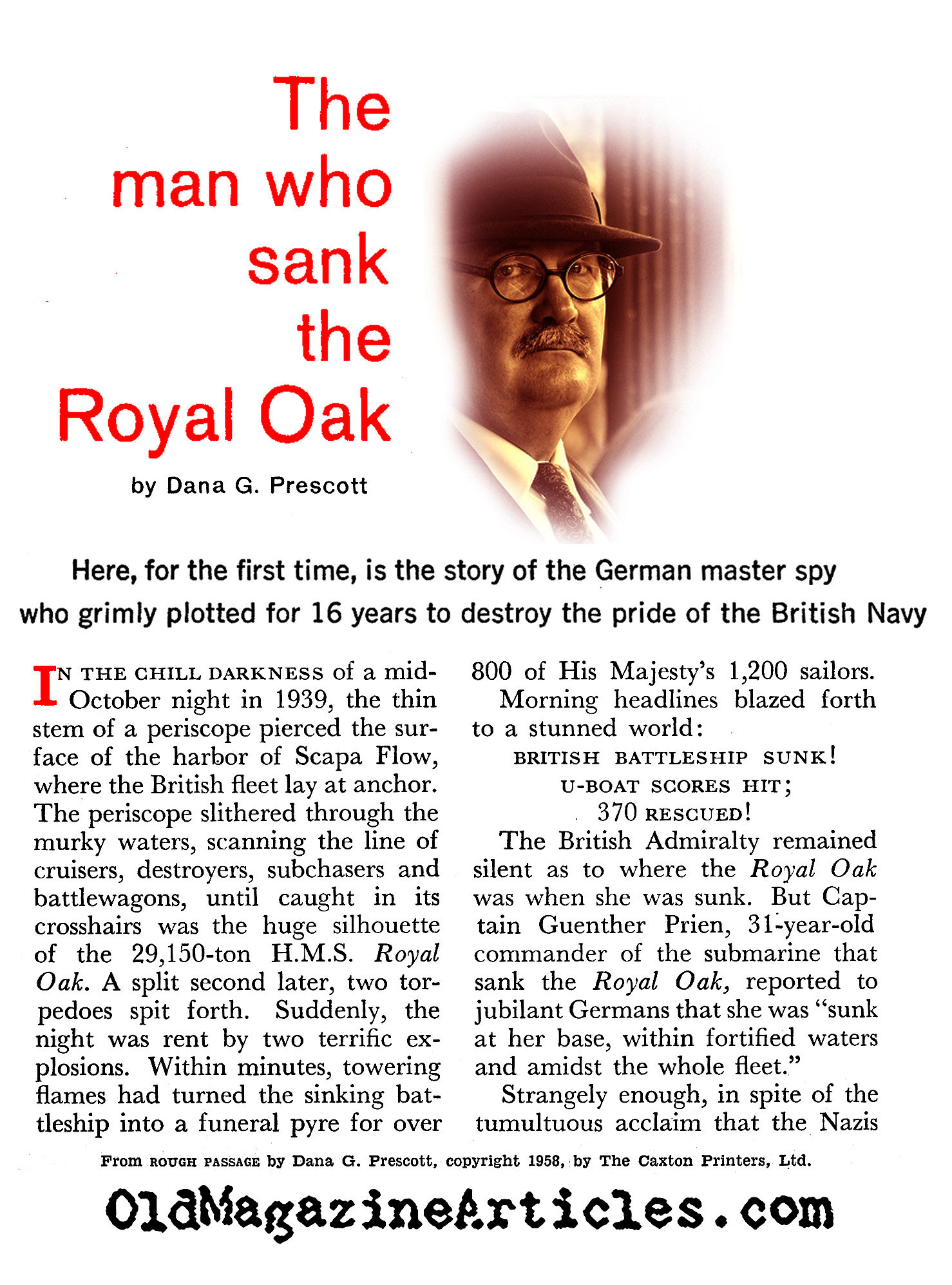 The Spy Who Sank the 'Royal Oak' (Coronet Magazine, 1959)