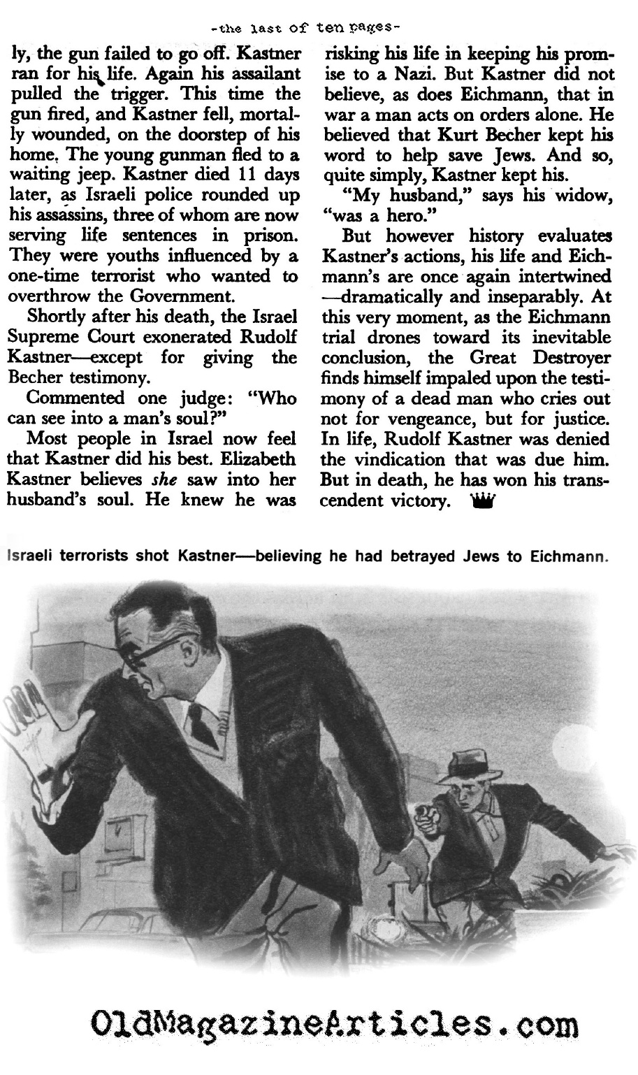 Rudolf Kasztner: Eichman's Last Victim (Coronet Magazine, 1961)