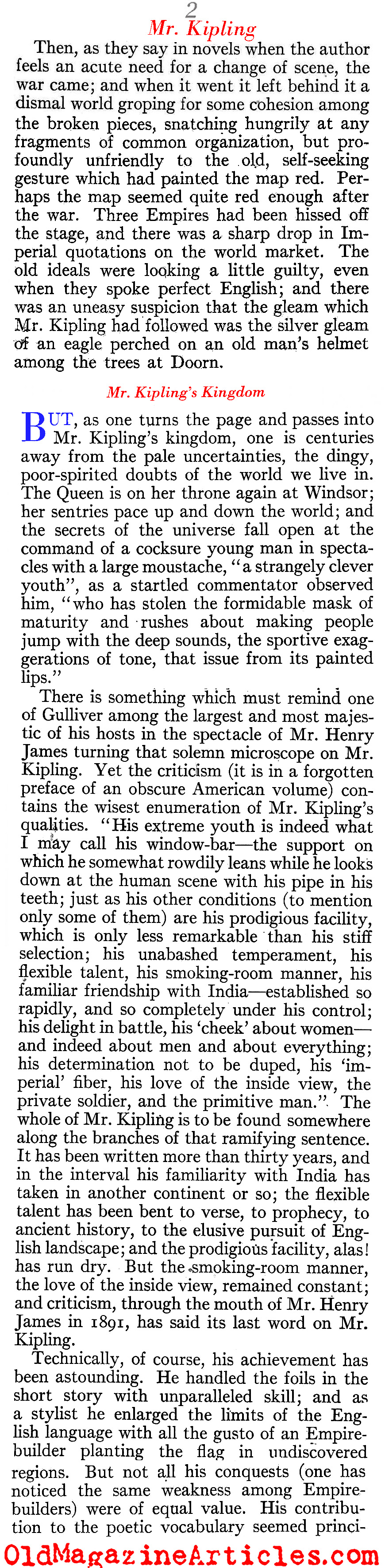 Rudyard Kipling (Vanity Fair Magazine, 1923)