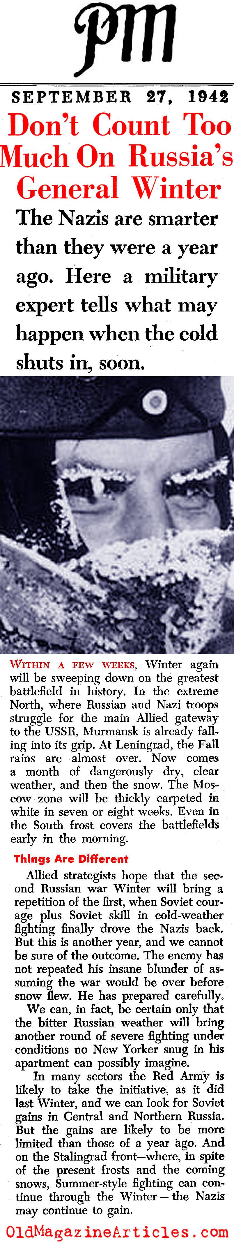 Fighting in Winter (PM Tabloid, 1942)