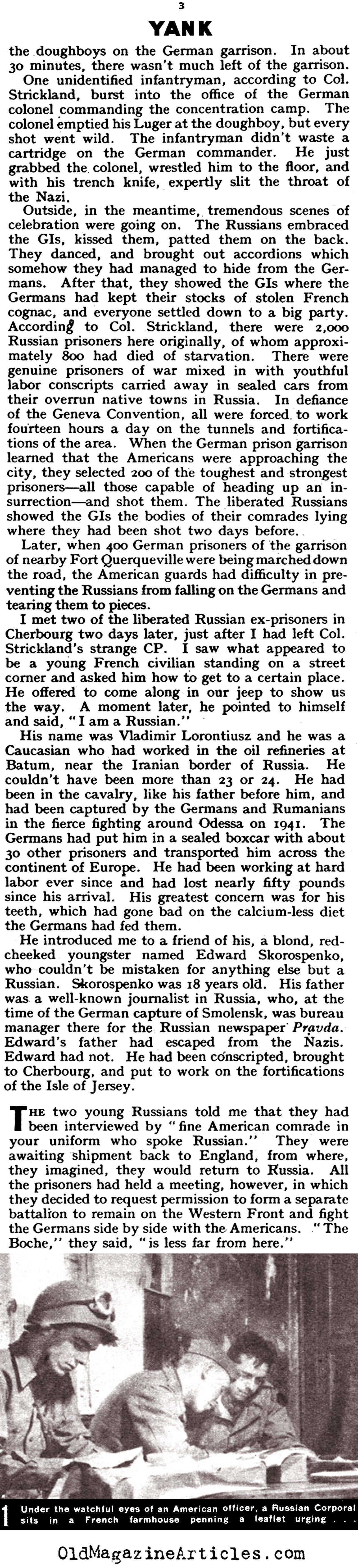 ''About the Russians in Normandy'' (Yank Magazine, 1944)