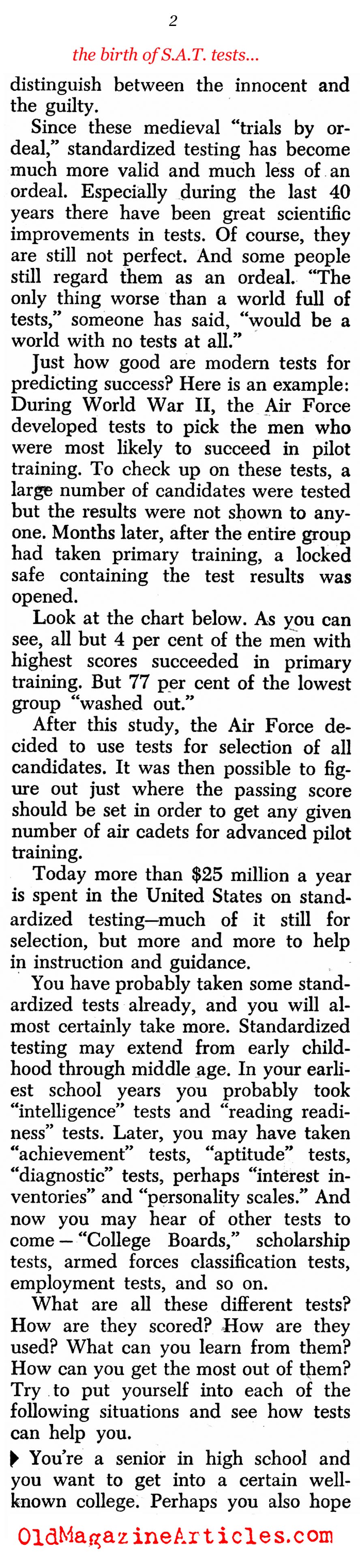 The Onslaught of Standardized Tests (World Week, 1958)