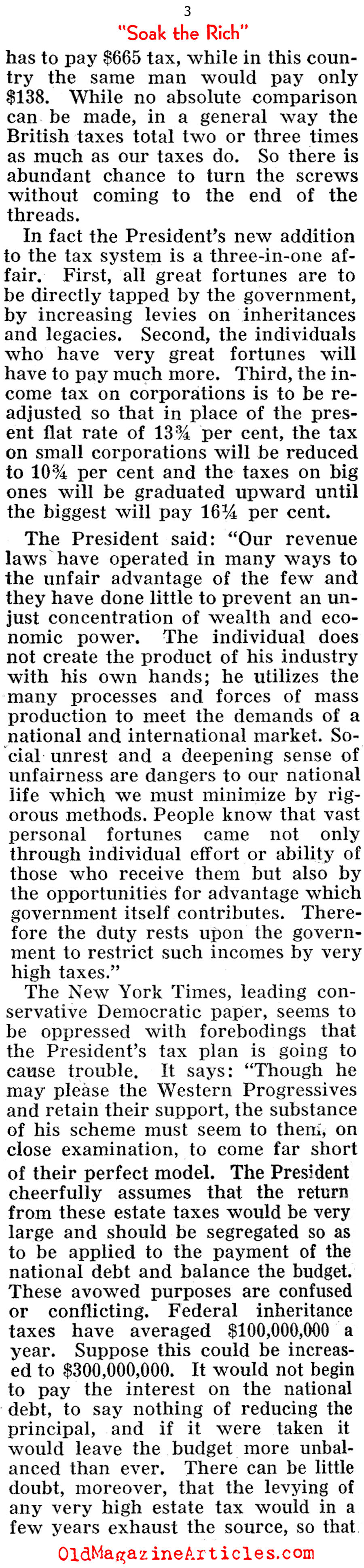 ''Soak the Rich'' (Pathfinder Magazine, 1935)