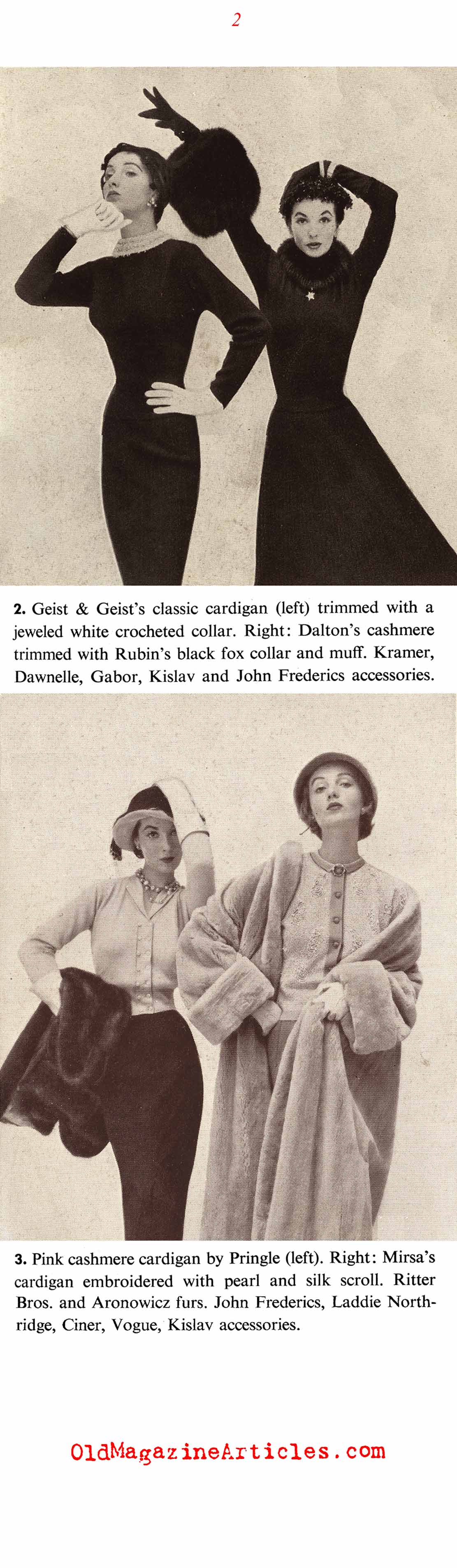 Sweaters and Knits Elevated (Holiday, 1952)