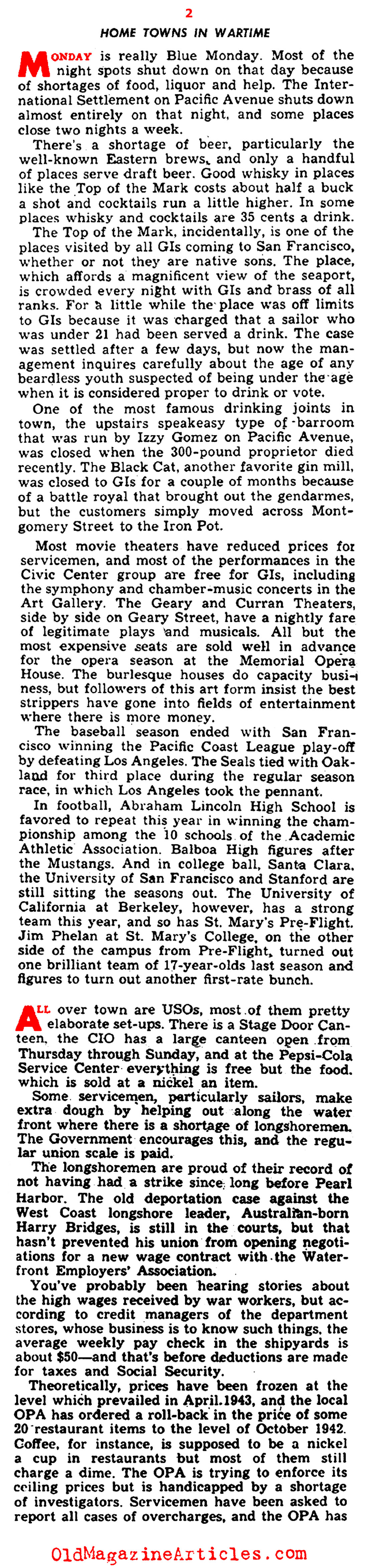 The San Francisco Home Front (Yank Magazine, 1944)