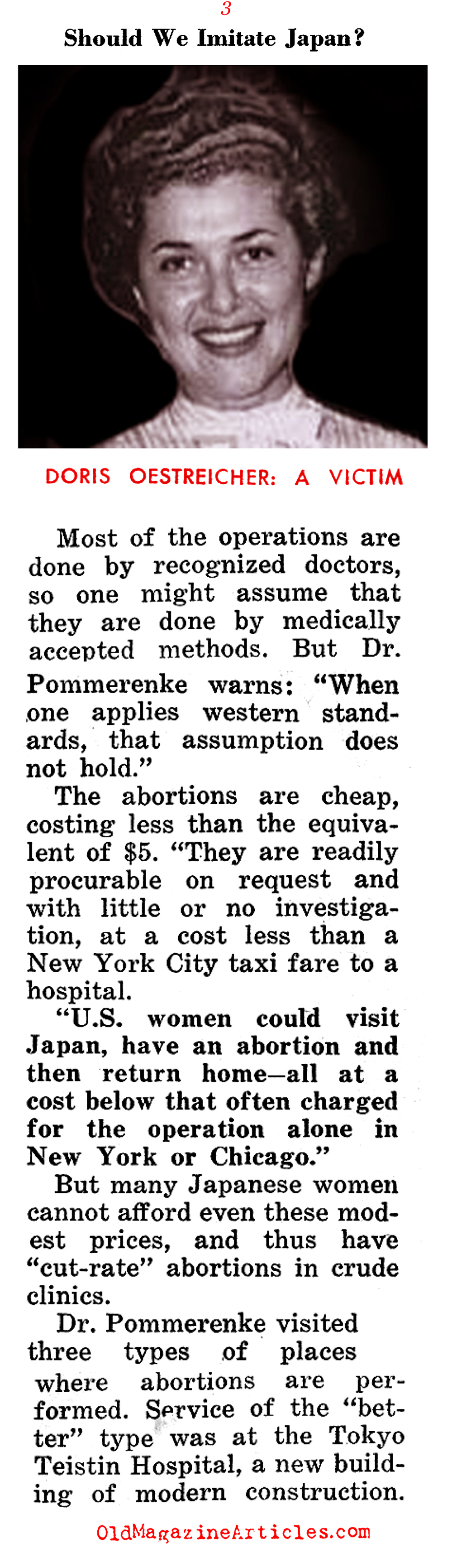 ''What Happens When Abortion is Legalized'' (People Today, 1955)