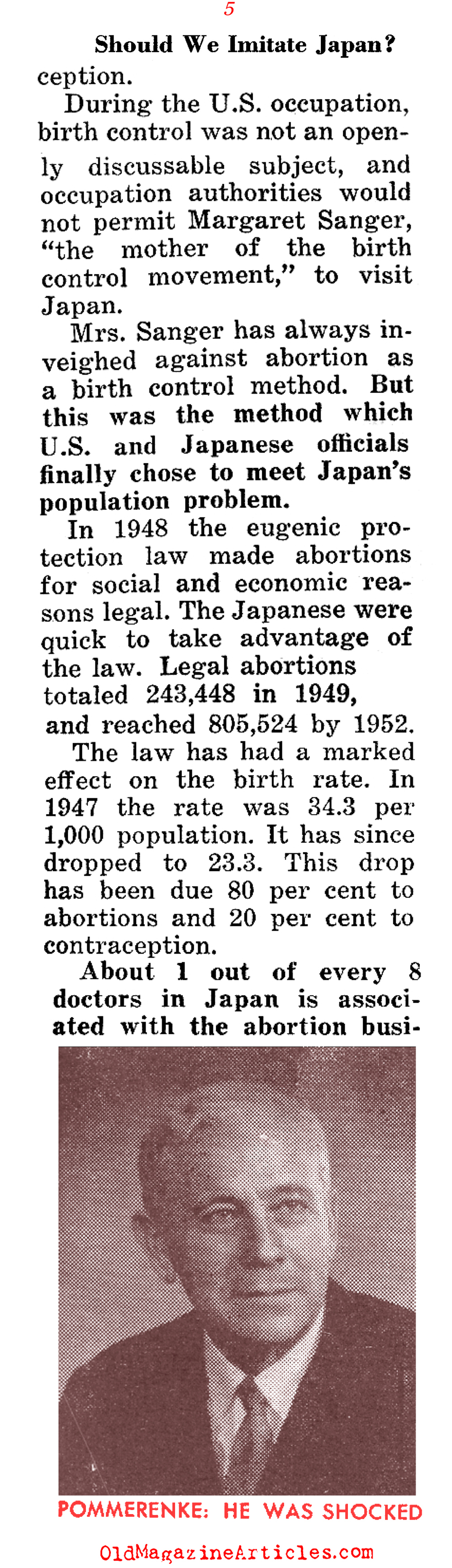 ''What Happens When Abortion is Legalized'' (People Today, 1955)