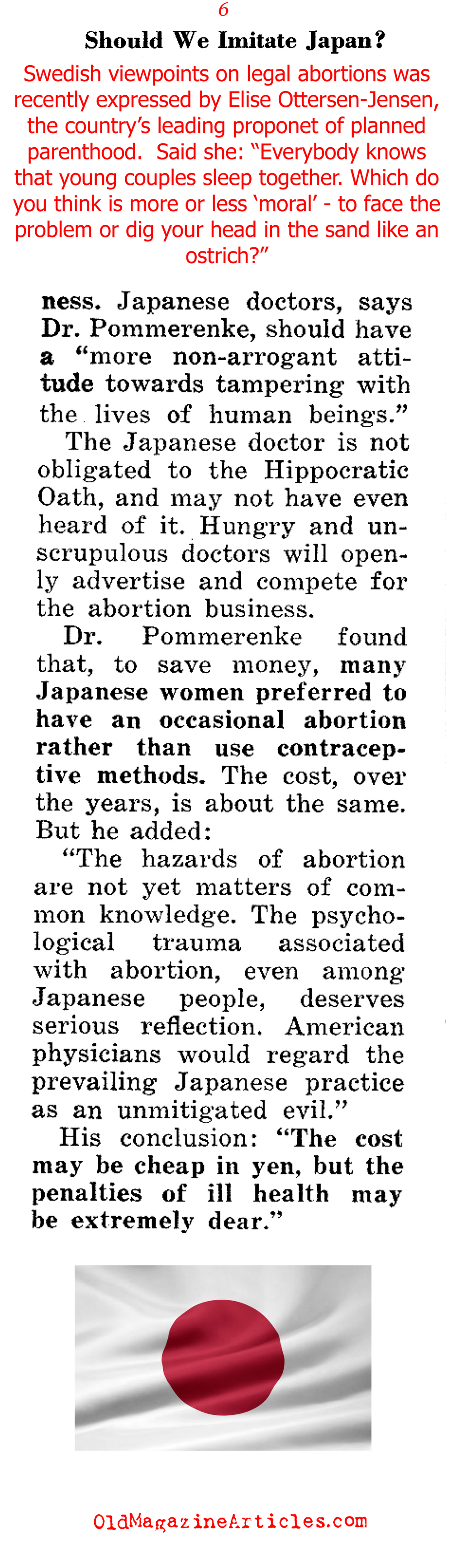 ''What Happens When Abortion is Legalized'' (People Today, 1955)