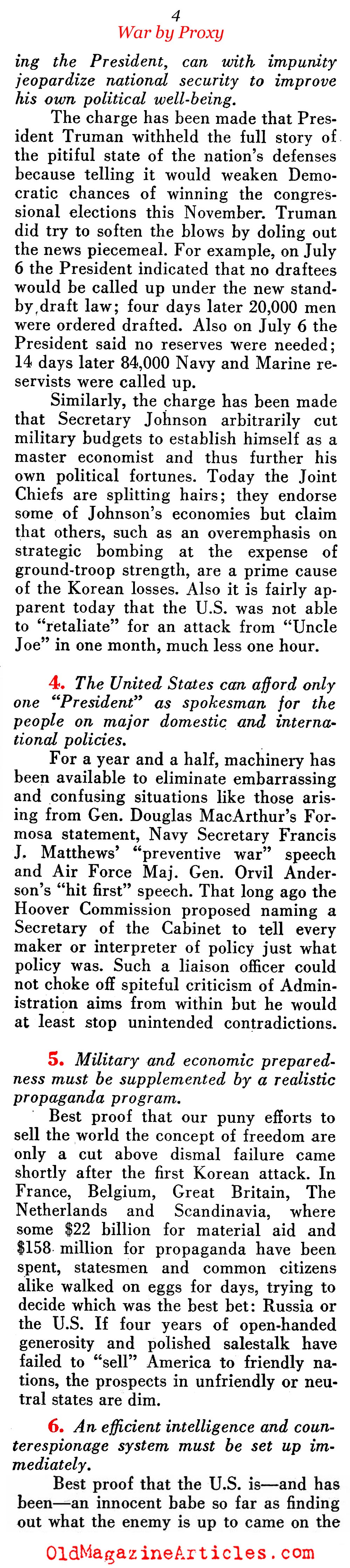 The Satellite War (Pathfinder Magazine, 1950)