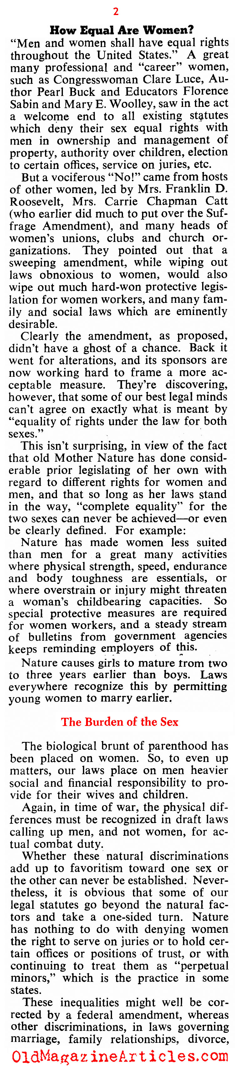 Home Front Feminism (Collier's Magazine, 1943)