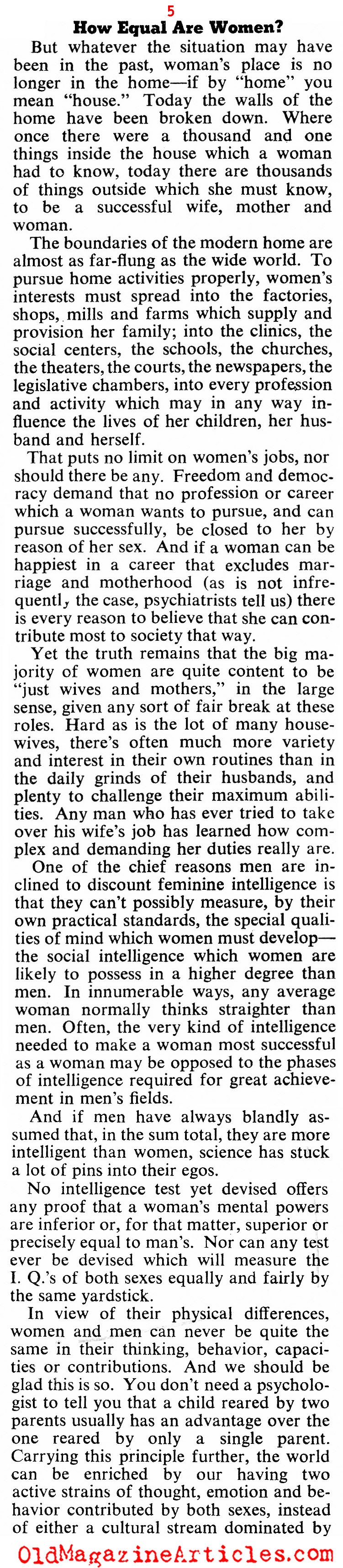 Home Front Feminism (Collier's Magazine, 1943)