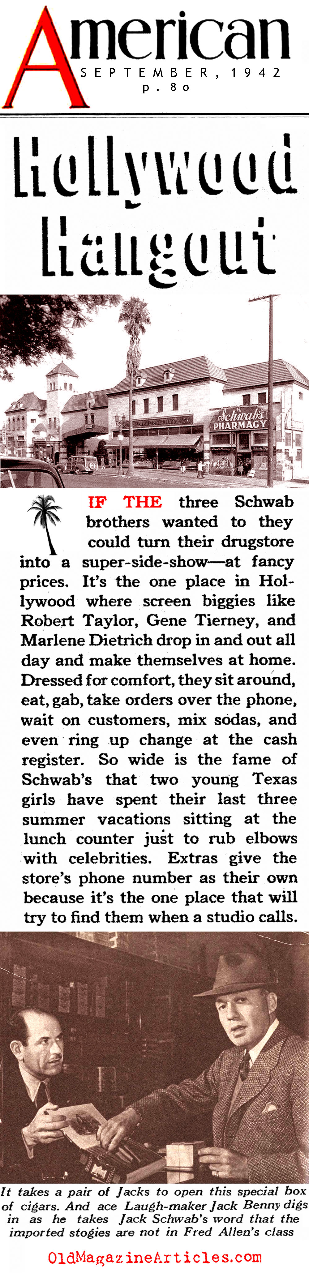 ''Hollywood Hangout'' (The American Magazine, 1942)