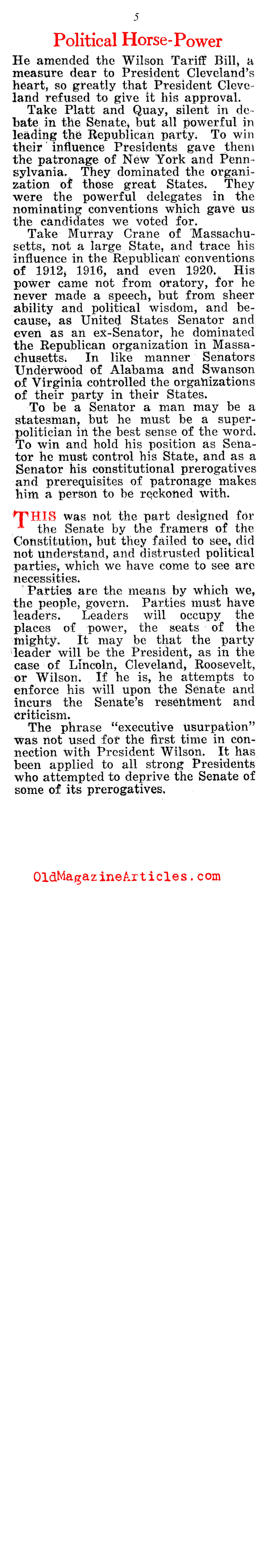 The Popularly-Elected Senate (American Legion Weekly, 1920)