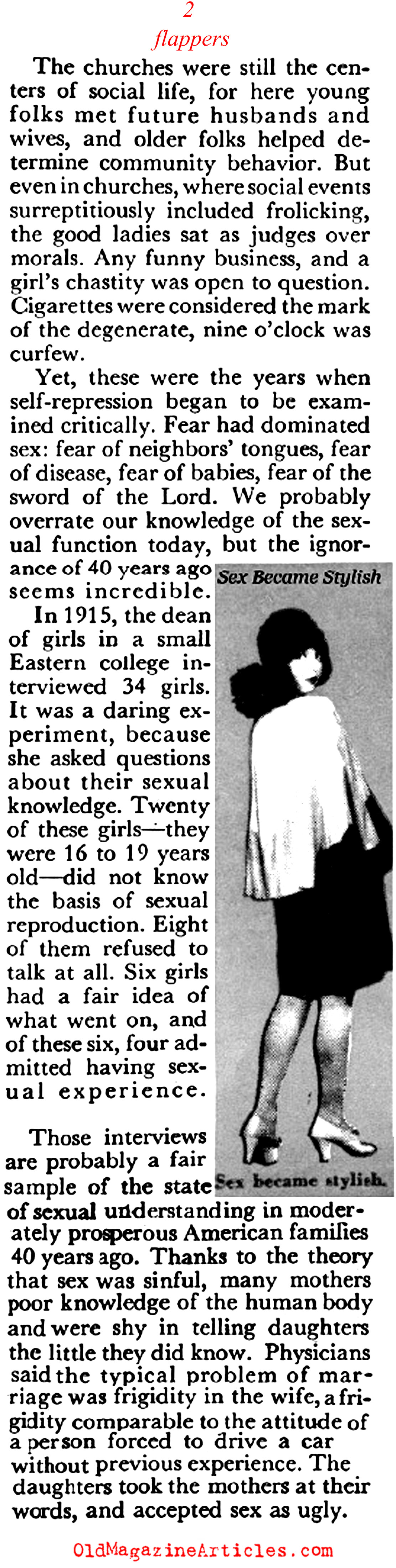 Flappers Altered the Sexual Contract in Society (Coronet Magazine, 1955)