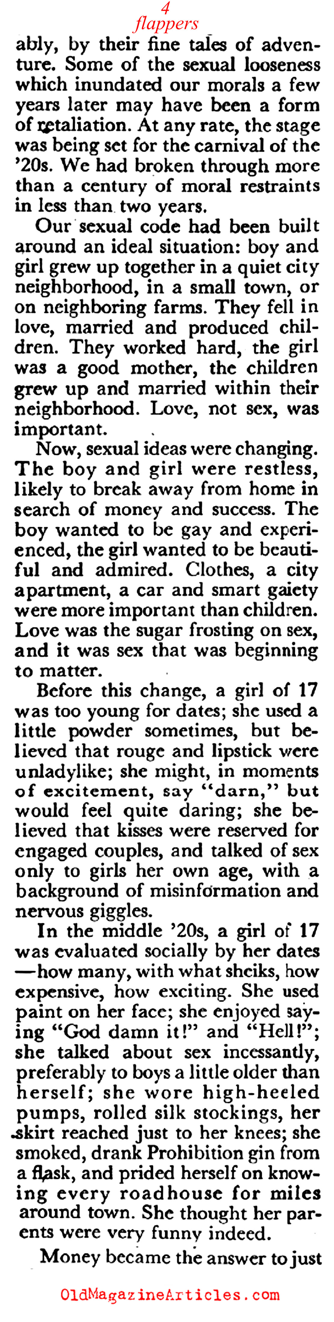 Flappers Altered the Sexual Contract in Society (Coronet Magazine, 1955)