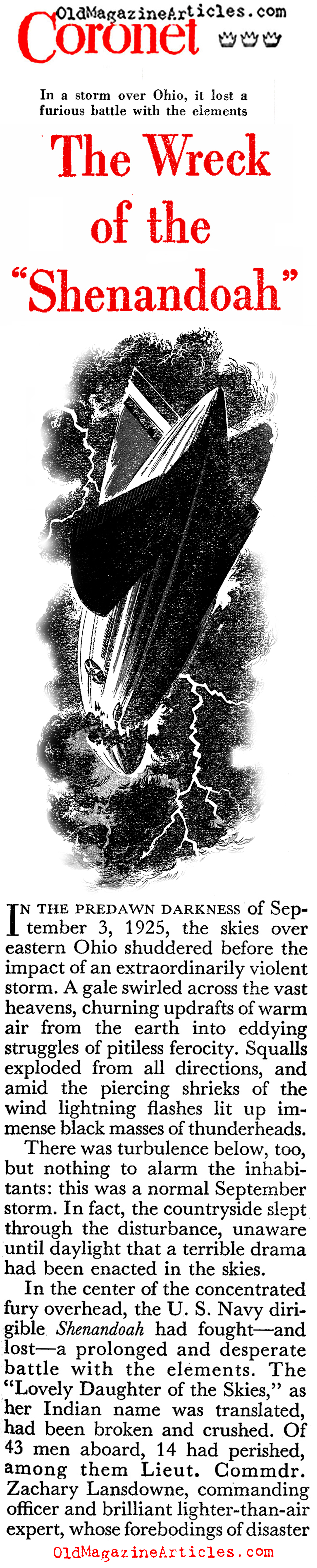 The Destruction of the <i>Shenandoah</i> (Coronet Magazine, 1949)