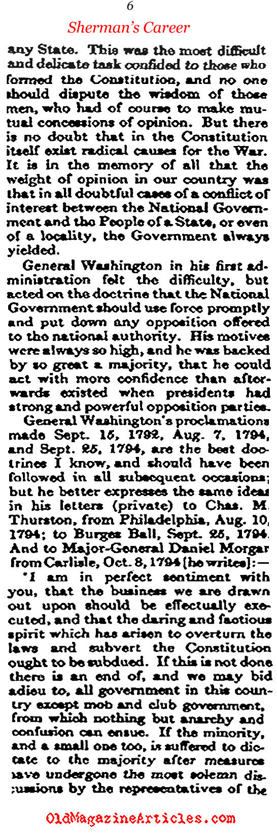 General Sherman Recalls His War Record (The Atlantic Monthly, 1911)