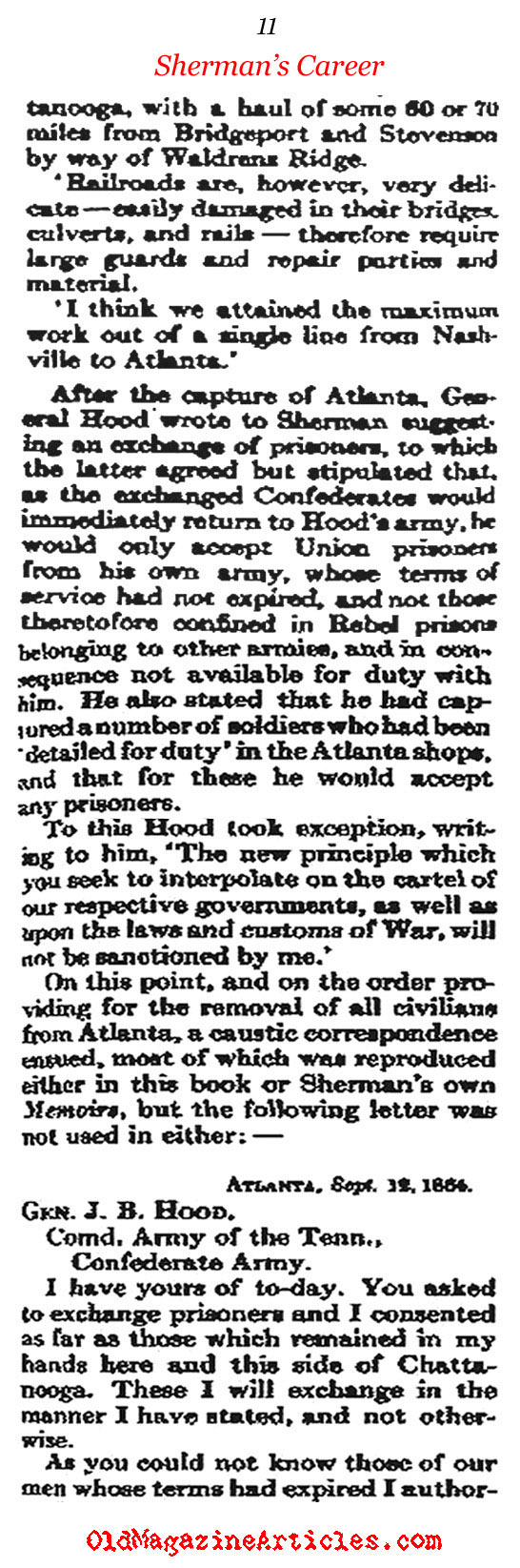 General Sherman Recalls His War Record (The Atlantic Monthly, 1911)