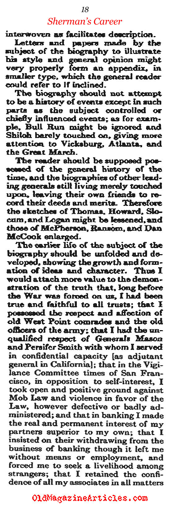 General Sherman Recalls His War Record (The Atlantic Monthly, 1911)