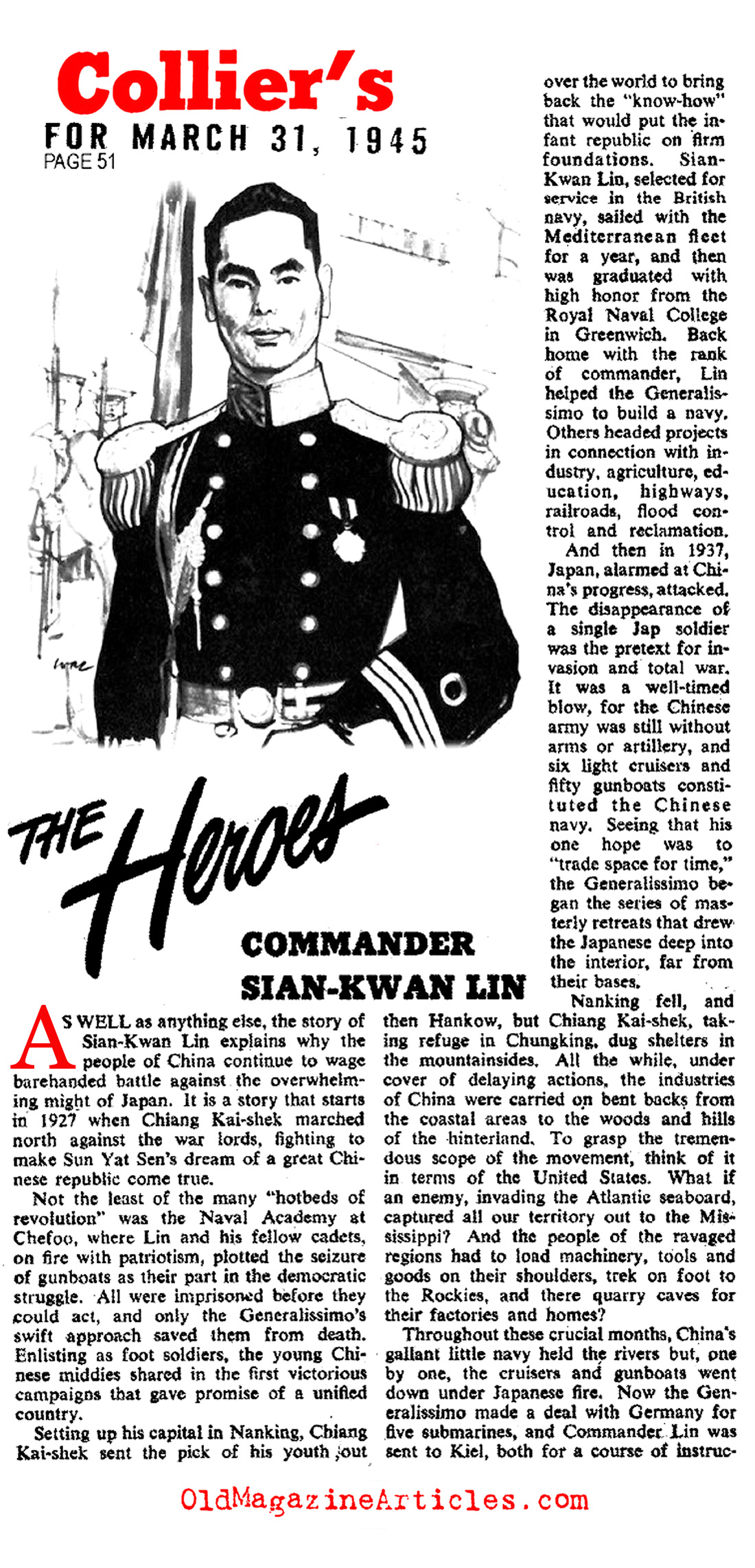 The Wartime Leadership of Sian-Kuan Lin (Collier's Magazine, 1945)