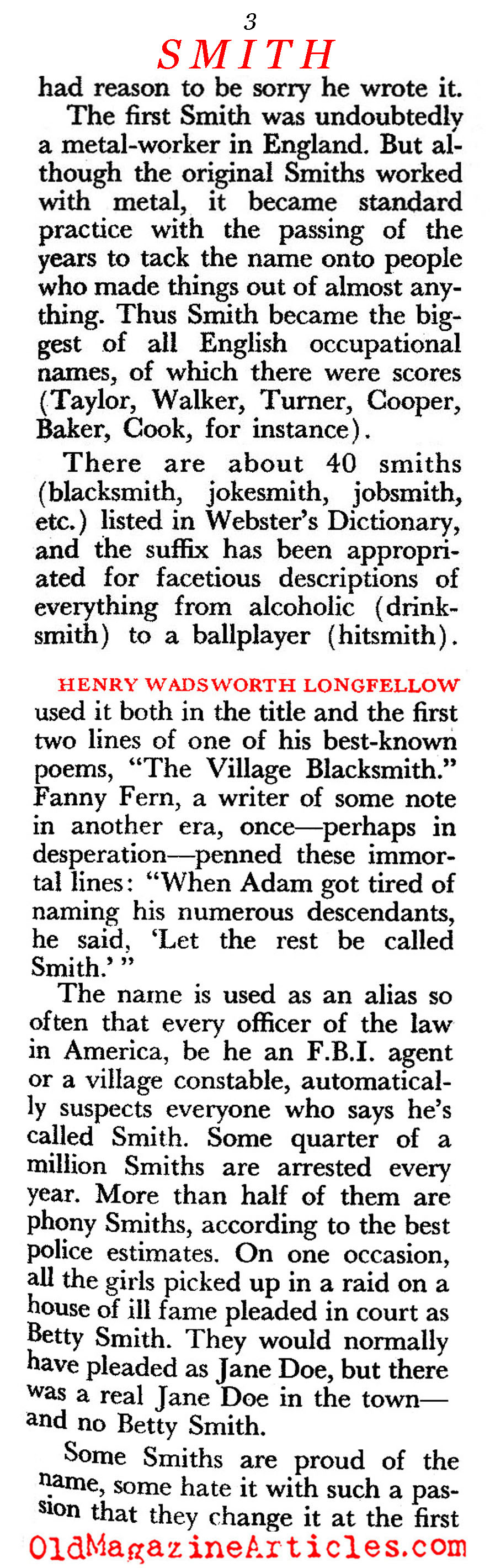 The Smiths in America (Pageant Magazine, 1959)