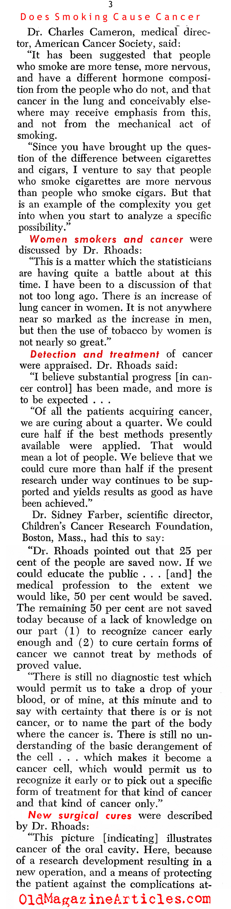 Does Smoking Really Cause Cancer? (United States News, 1953)