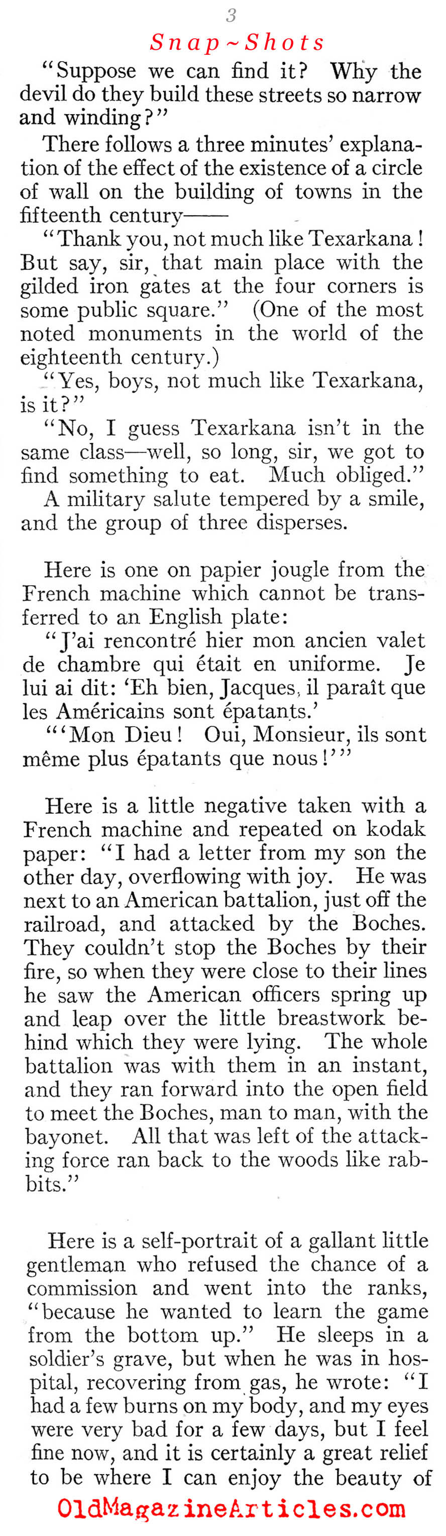 Scenes From The War (Scribner's Magazine, 1919)